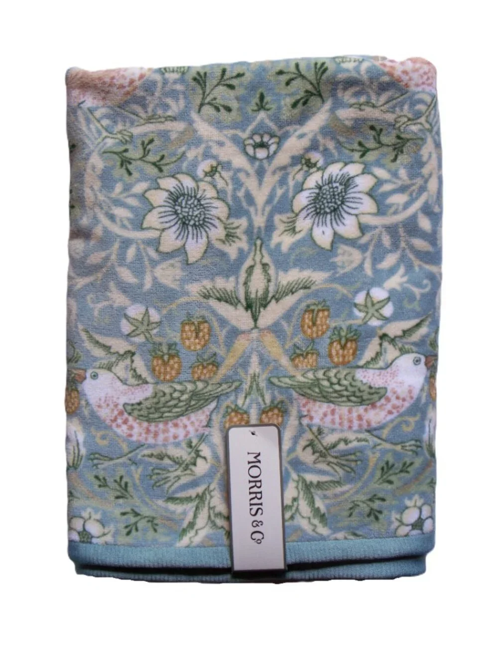 Morris & Co.  STRAWBERRY THIEF 4 Pc Bath Towel Set 2 Bath 2 Hand Cotton NWT